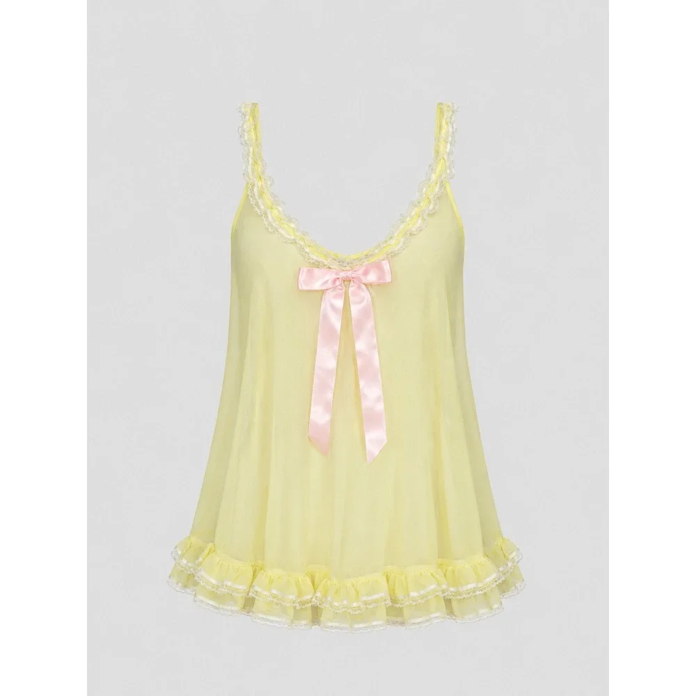 NWT Victoria's Secret S Babydoll Coachella Yellow Slip Dress Sabrina Carpenter